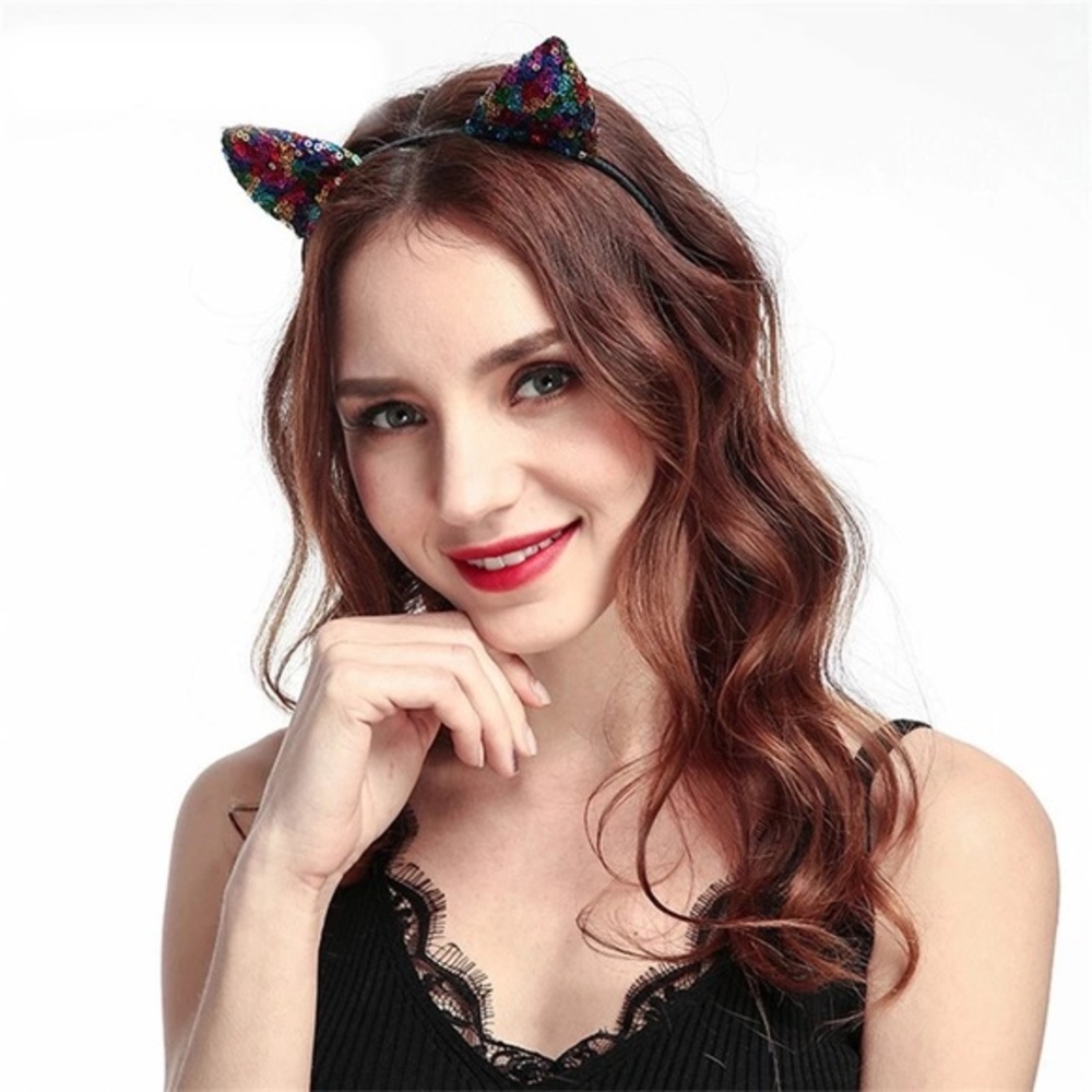 Big SALE ❗️ Fall Arrives Sequin Cat Headband - Picture 2 of 5